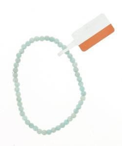 Bracelet Amazonite AA - Perles 4mm, 1 pièce